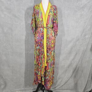 Agua Bendita Silk Chromatic Tribal Ceremonia Tunica Cover-Up One Size